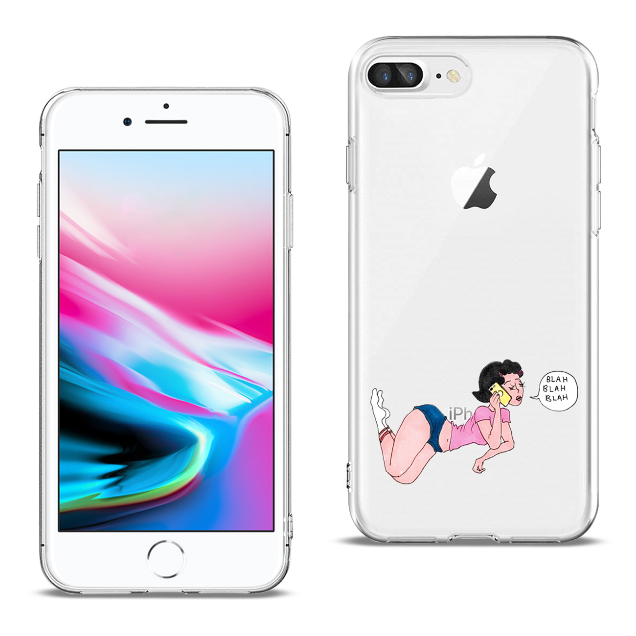 iPhone 8 case girl-DTPU091-IPH8PLSLDPK-1