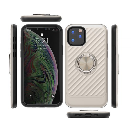 iPhone 11 case with card holder and ring-PC02-IPH11PROSL-1