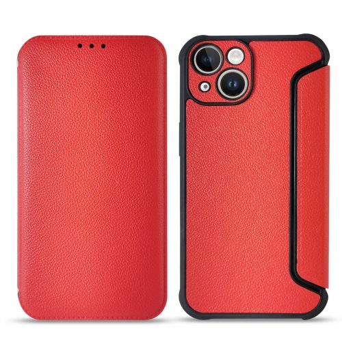 Magnetic wallet Leather phone case For Apple iPhone 14 Plus In Red 1