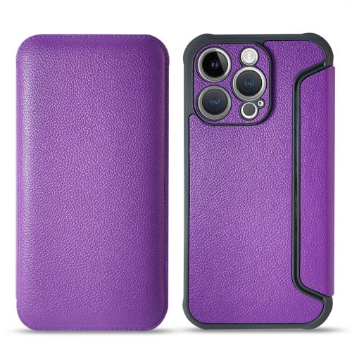 Magnetic wallet Leather phone case For Apple iPhone 14 Pro Max In Purple 1