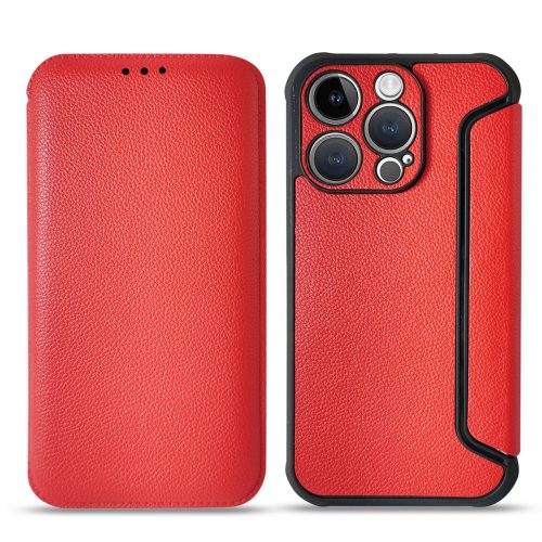 Magnetic wallet Leather phone case For Apple iPhone 14 Pro Max In Red 1