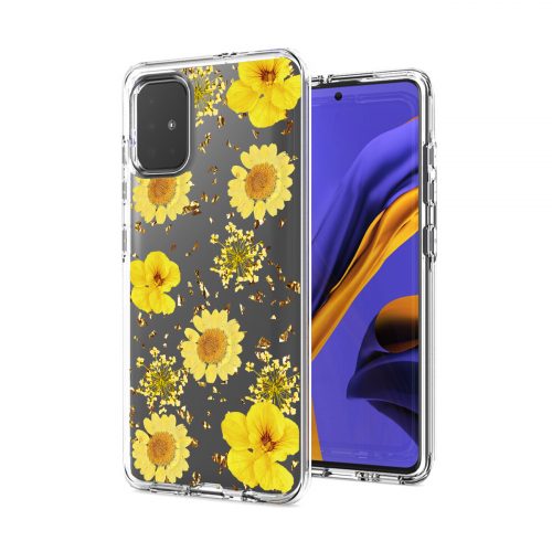 Pressed dried flower Design Phone case for SAMSUNG GALAXY A51 5G In Yellow 1